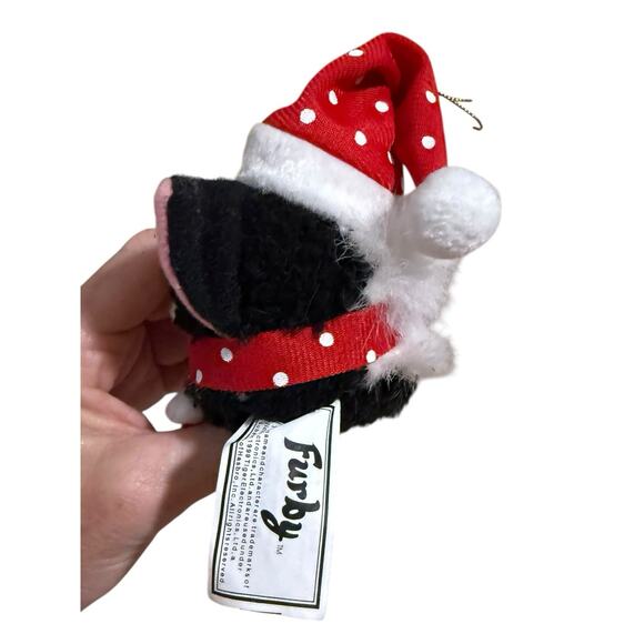 Vintage 1999 Furby Blue Eyes Christmas Ornament Black Santa Hat Xmas 4.5” - Picture 7 of 12